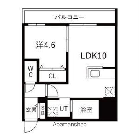 ASTER FLAX ASABUアステール フラックス アサブ(1LDK/4階)の間取り写真