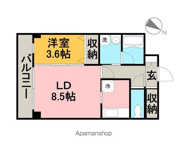 ライク米山(1LDK/2階)の間取り写真