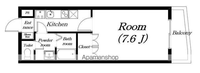 パレットスクエア(1K/2階)の間取り写真