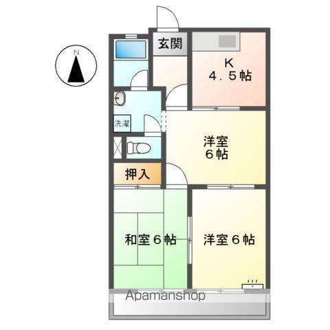 メゾンエクセルⅡ(3K/4階)の間取り写真