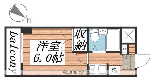 ロックグランデ船橋(1K/2階)の間取り写真
