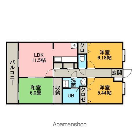 シャルマンT・O(3LDK/5階)の間取り写真