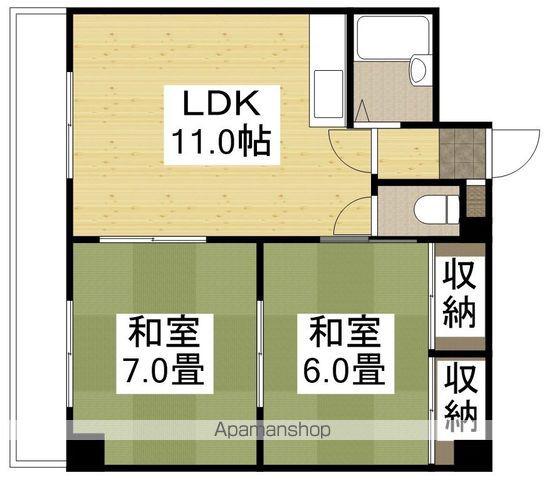 エスポアール21B(2LDK/3階)の間取り写真