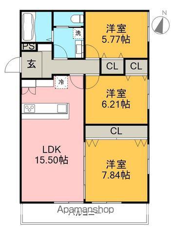 X-INO(3LDK/3階)の間取り写真