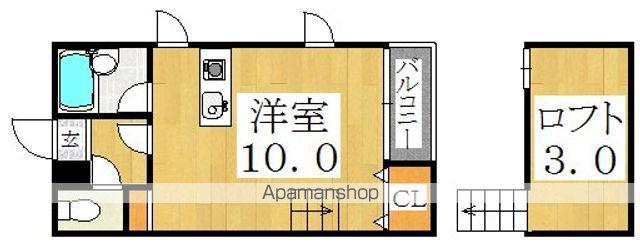エクラ平野(1K/3階)の間取り写真