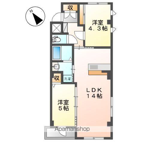 エクセレンス(2LDK/2階)の間取り写真