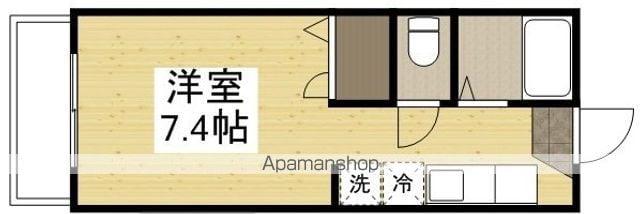 OKANOⅡ(ワンルーム/4階)の間取り写真