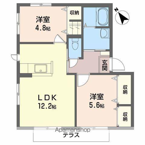 バリュージュ3(2LDK/1階)の間取り写真