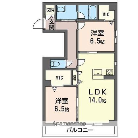 大門ベレオⅢ(2LDK/3階)の間取り写真