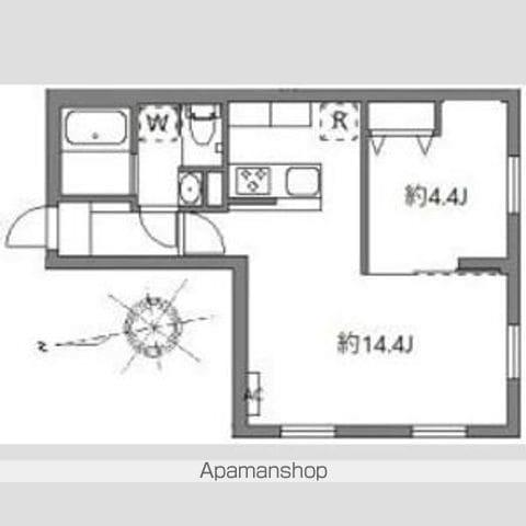 グランピア中野坂上(1LDK/1階)の間取り写真