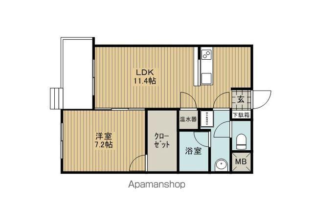 アヴァンティ(1LDK/1階)の間取り写真