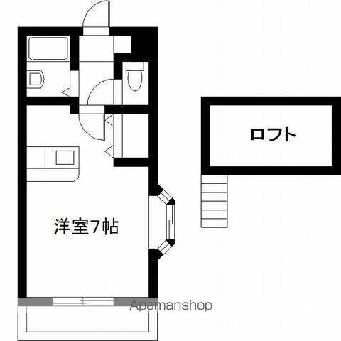 エレガンスメゾン1(ワンルーム/2階)の間取り写真