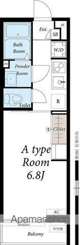 リブリ・レイヴ花園(1K/1階)の間取り写真