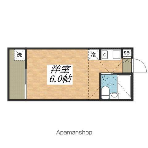 西国分寺サンハウス3(ワンルーム/2階)の間取り写真