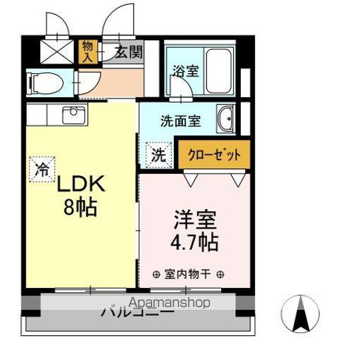 ミゥ・フォリア(1LDK/3階)の間取り写真