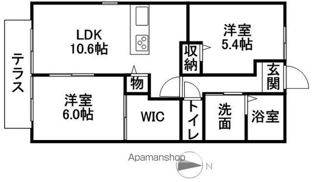 JOY HOPE ジョイホープ(2LDK/1階)の間取り写真