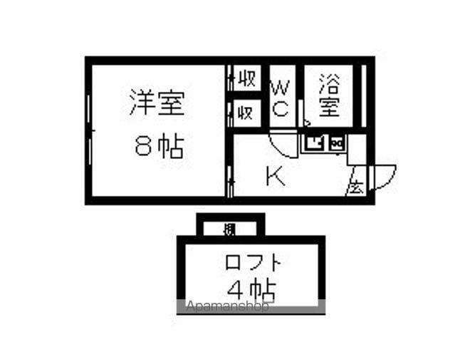 ファビュラス清華(1K/2階)の間取り写真