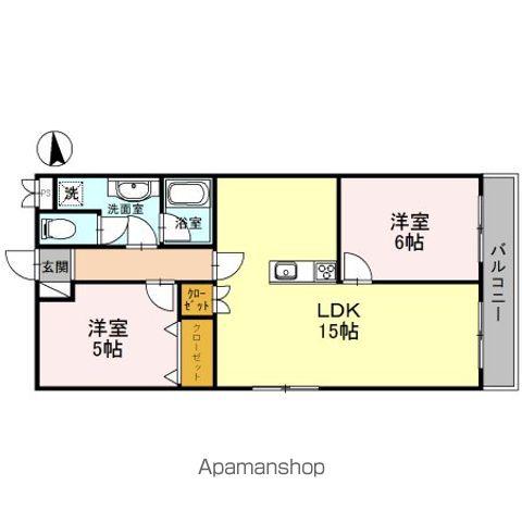 昌永ハイツ(2LDK/3階)の間取り写真