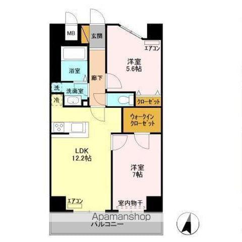 エキスポコンフォートⅡ(2LDK/1階)の間取り写真