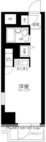 リバティヒルズ中野江原(ワンルーム/4階)の間取り写真