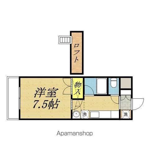 ヴェルトーラルヂュⅢ(1K/1階)の間取り写真