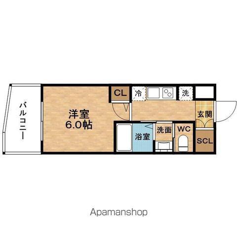 ESTEMCOURT梅田茶屋町ⅢNEXTA(1K/4階)の間取り写真