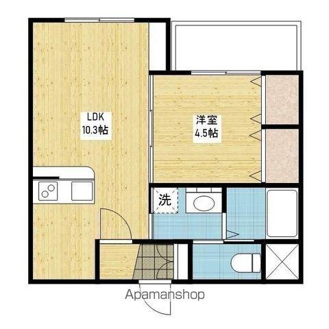 ソレイユ小坂(1LDK/3階)の間取り写真
