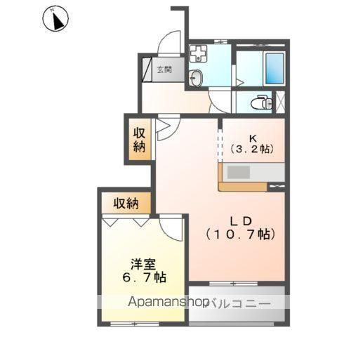 コンフォース・JOH(1LDK/1階)の間取り写真