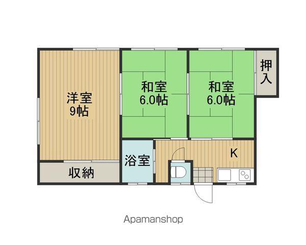 細田アパート(3K/2階)の間取り写真