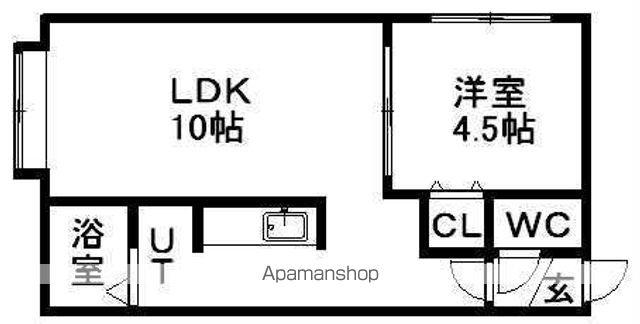 RITZ宮の森(1LDK/1階)の間取り写真