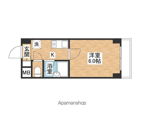 パライッソオーダ(1K/3階)の間取り写真