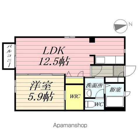 アスールコート3(1LDK/2階)の間取り写真