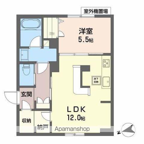 モンレーヴ本町(1LDK/1階)の間取り写真