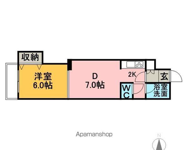 ル.クラシック13A(ワンルーム/4階)の間取り写真