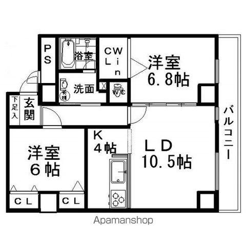 RESULT(2LDK/5階)の間取り写真