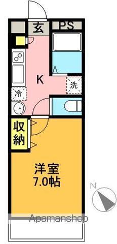 コンプリオ(1K/1階)の間取り写真