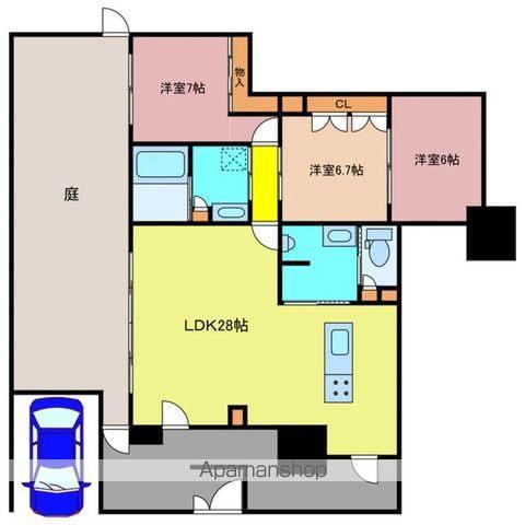 アメニティ石山寺リバープレミア(3LDK/1階)の間取り写真