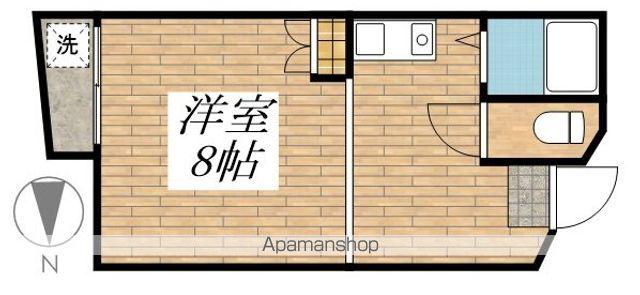 ルポ片江(1K/3階)の間取り写真