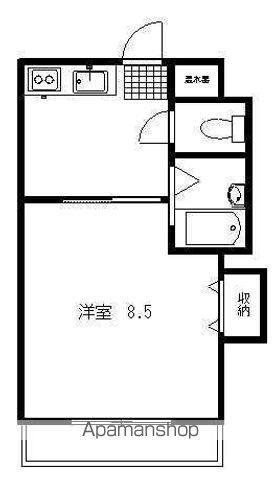 リバティN(1K/1階)の間取り写真