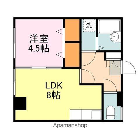 メゾンエル沖野上(1LDK/3階)の間取り写真
