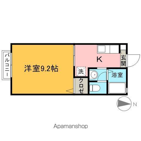 クレセント山手(1K/2階)の間取り写真