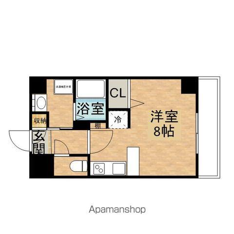 グランルージュ栄Ⅱ(ワンルーム/11階)の間取り写真