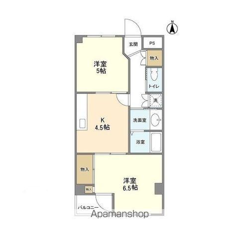 スーリヤ庄内通(2K/1階)の間取り写真