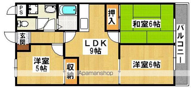 パークレジデンス北野田(2LDK/1階)の間取り写真