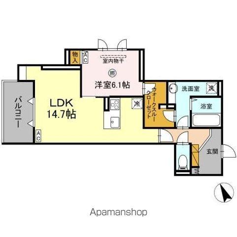 DS LIEN  A(1LDK/2階)の間取り写真