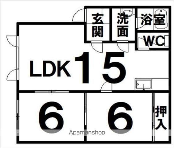QUATTRO(2LDK/2階)の間取り写真