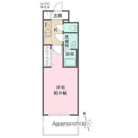 リヴェント玉造(1K/2階)の間取り写真