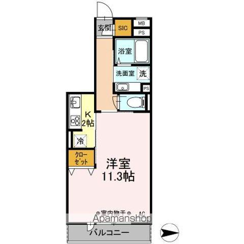 SPIRALTOWN(1K/3階)の間取り写真