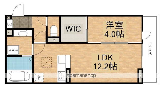 アヴェンタドール ドゥーエ(1LDK/1階)の間取り写真