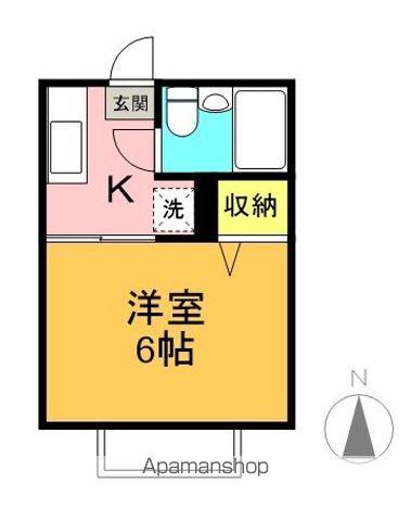 シティハイム五反田(1K/2階)の間取り写真